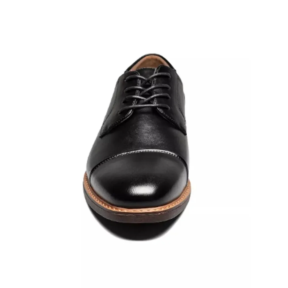 Nunn Bush Men's Black Faux leather Royce Cap Toe Oxford Shoes Size 10.5M
